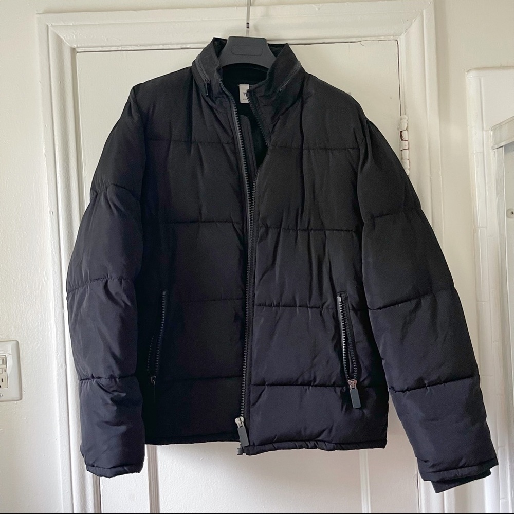 Topman puffy jacket in black size XL